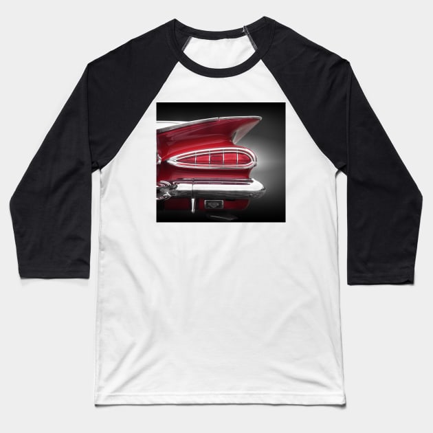 US American classic car 1959 Impala convertible tail fin Baseball T-Shirt by Beate Gube